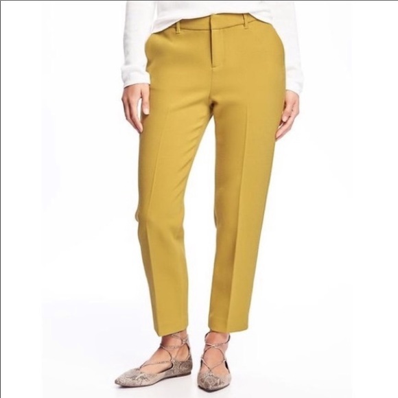 Old Navy Pants - Old Navy Mustard Yellow Harper Mid Rise Ankle Pant